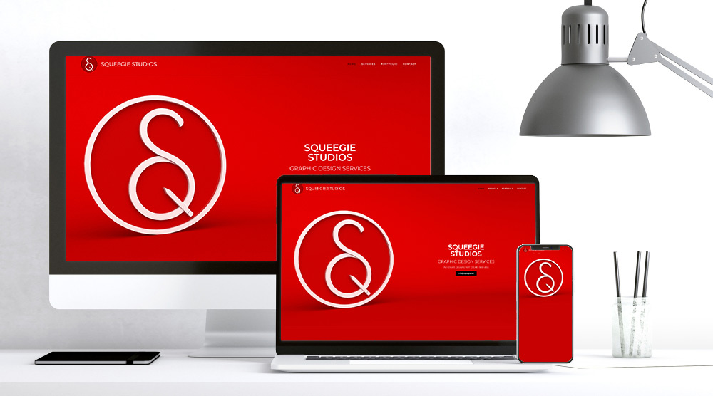 Squeegie Studios responsive website presentation