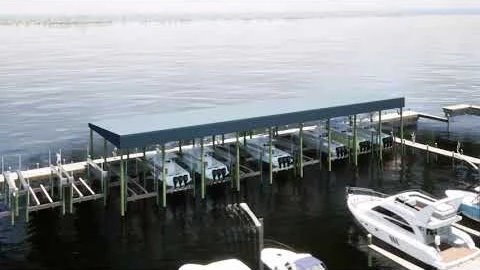 Sebastian River Marina Flyover — 3D architectural animation by Squeegie Studios